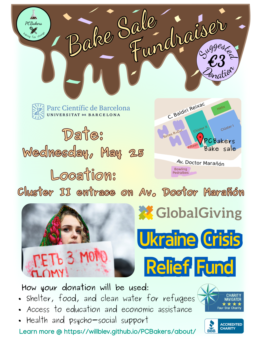 Bake Sale May 25th - Ukraine Crisis Relief Fund