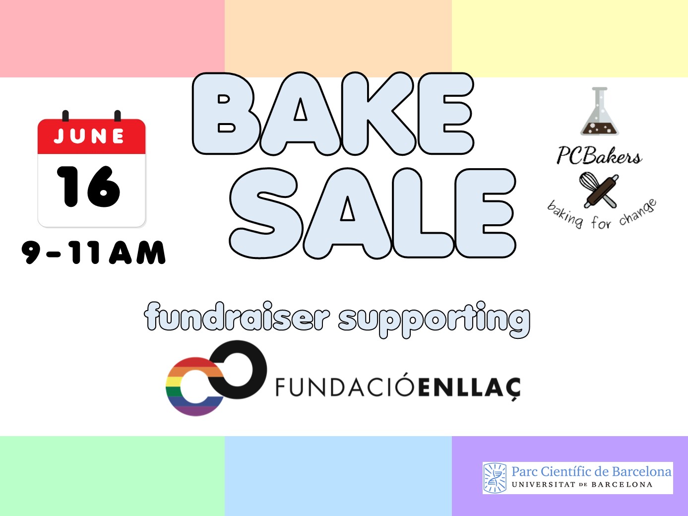 Bake Sale June 16th - Fundació Enllaç